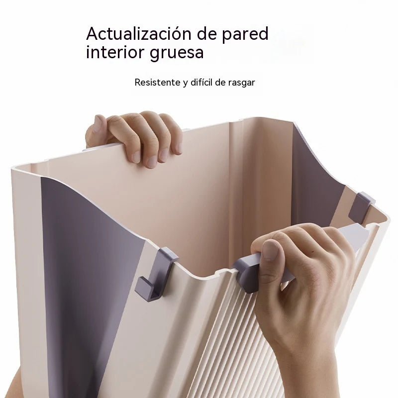 🗑️🚪Papeleira de cozinha dobrável para pendurar, ideal para portas de armários domésticos.