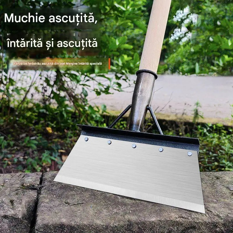 🔥🐖🐏🐓A pá de aço manganês para limpeza de estrume é ideal para jardinagem, ajudando a remover ervas daninhas e fertilizantes.