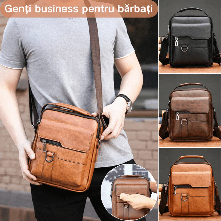 👜✨ Bolsa casual para homem em pele de bovino – Elegante, durável e espaçosa