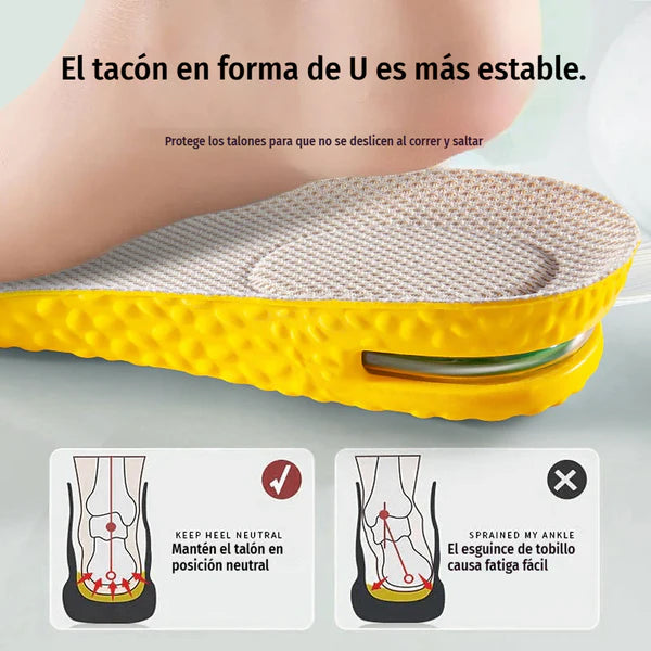 💥【Compre um, leve outro grátis】2 pares por 24 euros 👟Palmilhas confortáveis com amortecimento de ar e efeito de aumento de altura 📈