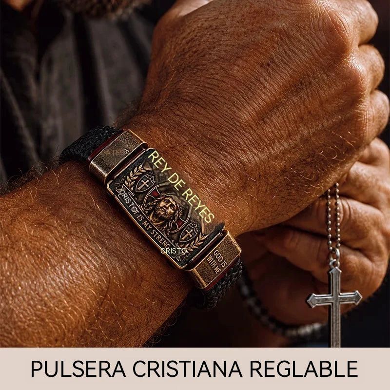 ✨Pulseira cristã ajustável, um lembrete constante para manter a fé e a esperança.