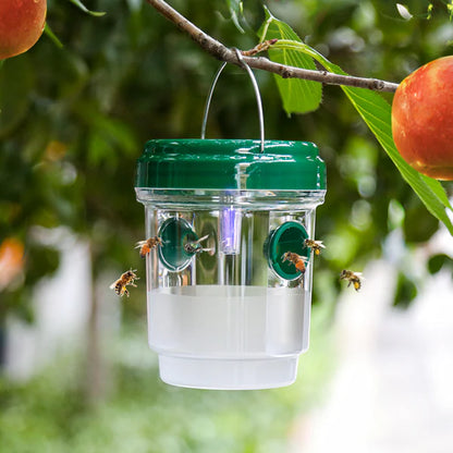 🐝☀️ Armadilha solar para vespas para pátios e jardins 🔋🌿 – Altamente eficiente, recarregável, resistente às intempéries, cobre até 500 metros quadrados.