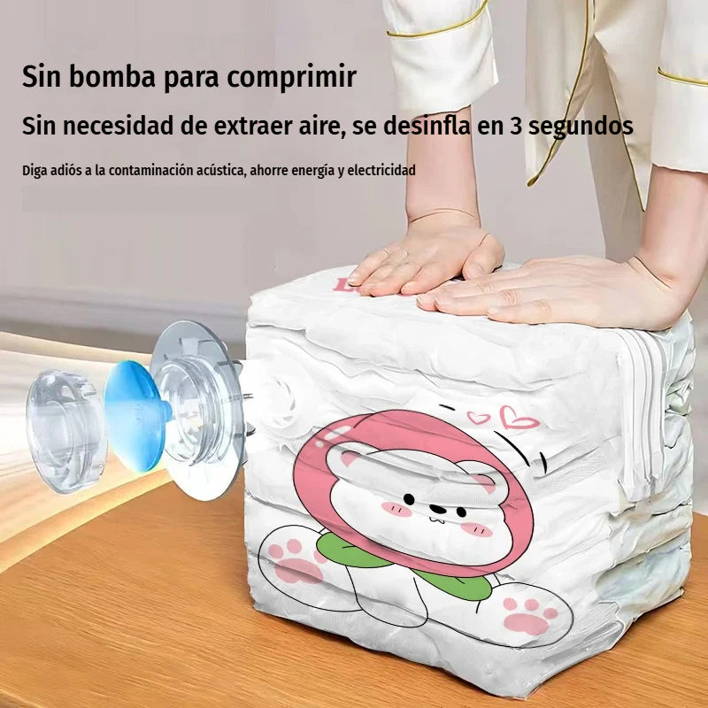 ✨🗃️ 5 artigos por 27.4 euros 💨 Saco de armazenamento a vácuo grande e compressível: não necessita de bomba, à prova de fugas e ideal para poupar espaço nas malas e em casa ✈️