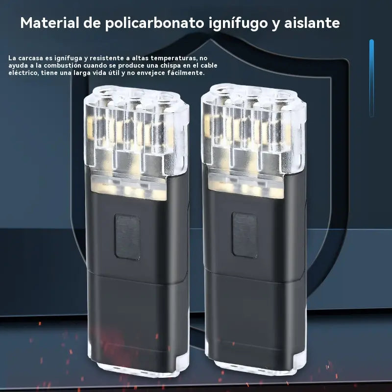 【20/40/60 peças】🏆 Conector sem soldadura e com decapagem de fios, encravamento de três fios
