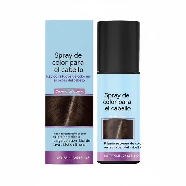 Spray de cor para retoque temporário de raiz