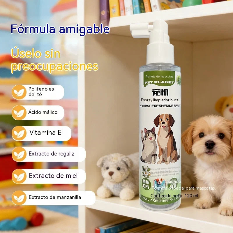 🐶【2 artigos por 28 euros】🐱O spray de higiene oral para animais de estimação refresca o hálito e remove o amarelecimento e o tártaro dos dentes.