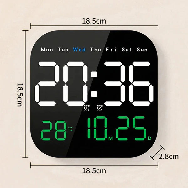 🕰️🛏️ Relógio digital adequado para casa e escritório, com regulação de brilho/temperatura.