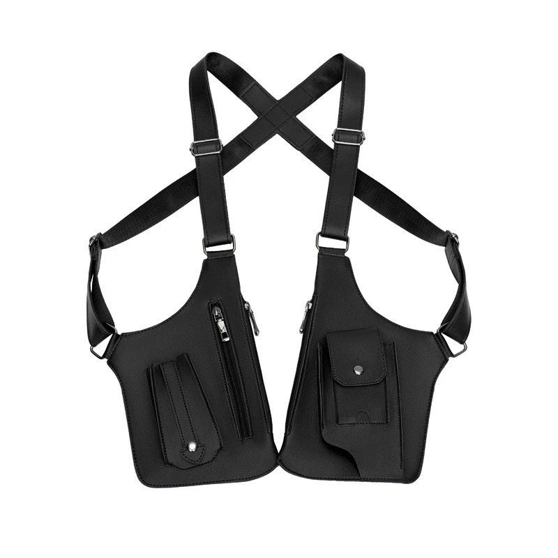 🔥Ofertas imbatíveis em 2026!🔥Bolsa a tiracolo de camada dupla para homem com vários bolsos，Resistente a riscos e ao desgaste.