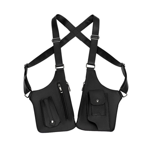 🔥Ofertas imbatíveis em 2026!🔥Bolsa a tiracolo de camada dupla para homem com vários bolsos，Resistente a riscos e ao desgaste.
