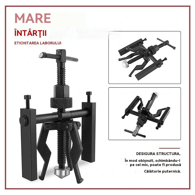 🛠️Extrator de rolamentos de furo interior com três garras, ferramenta multifuncional para remoção, desmontagem e manutenção de pneus de triciclos e motociclos.