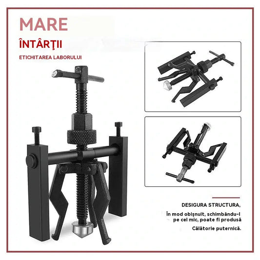 🛠️Extrator de rolamentos de furo interior com três garras, ferramenta multifuncional para remoção, desmontagem e manutenção de pneus de triciclos e motociclos.