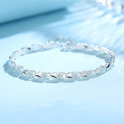 💖🍀Adorei a nova pulseira de senhora em prata 925 com trevo de quatro folhas.