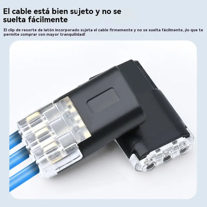 【20/40/60 peças】🏆 Conector sem soldadura e com decapagem de fios, encravamento de três fios