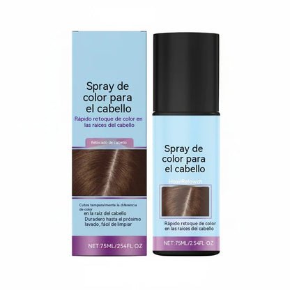 Spray de cor para retoque temporário de raiz