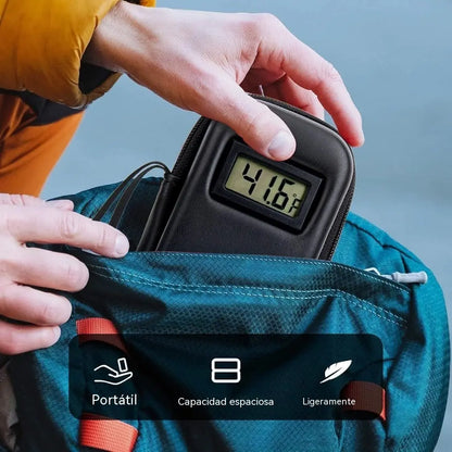Estojo térmico para insulina com visor de temperatura.
