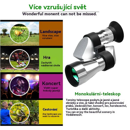 【🔭】Mini Telescópio Monocular para Telemóvel – Telescópio Monocular Portátil para Viagens e Observação
