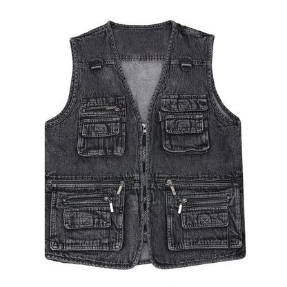 【XL-7XL】Colete de ganga para homem com vários bolsos 2026