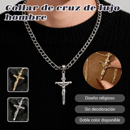 Colar com pendente de cruz para acessórios
