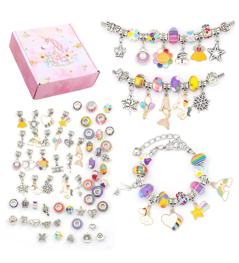 ❀✨Conjunto de pulseiras de desenhos animados para crianças, joias criativas feitas à mão