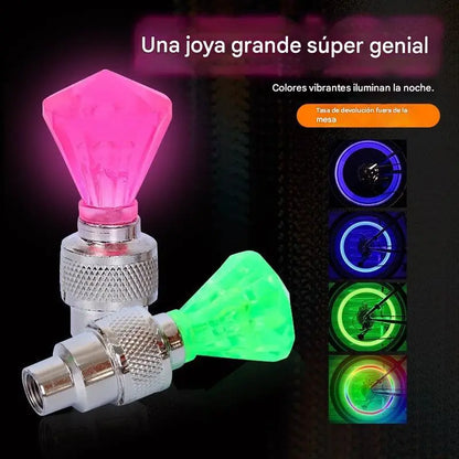 Conjunto de 10 luzes impermeáveis para rodas e pneus de moto.