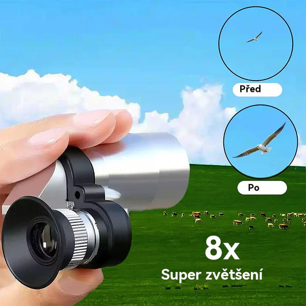 【🔭】Mini Telescópio Monocular para Telemóvel – Telescópio Monocular Portátil para Viagens e Observação