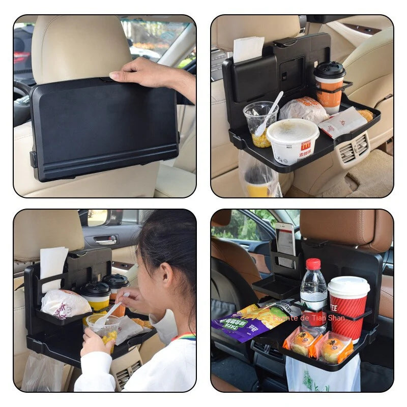 🚗Mesa de jantar pequena para carro, mesa dobrável com função de arrumação.