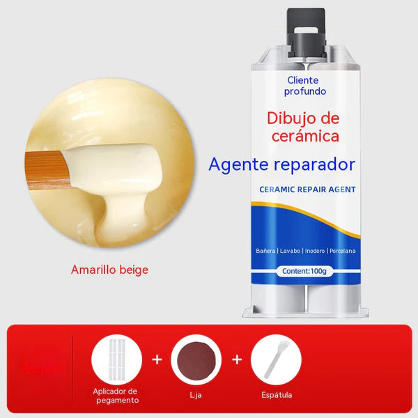 Compre um e leve outro grátis! Reparador de fissuras em azulejos; Reparador de esmalte para azulejos - dois frascos da mesma cor.