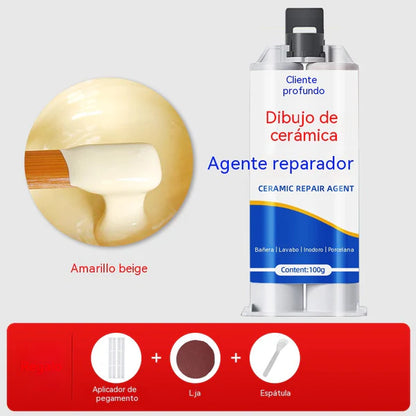 Compre um e leve outro grátis! Reparador de fissuras em azulejos; Reparador de esmalte para azulejos - dois frascos da mesma cor.