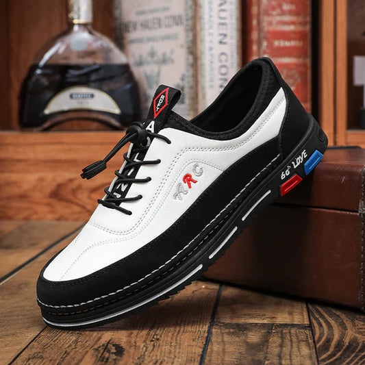 💯🔥【39-48】Sapatos casuais para homem para negócios, fabricados em pele impermeável e resistente a manchas, com sola macia para maior conforto.