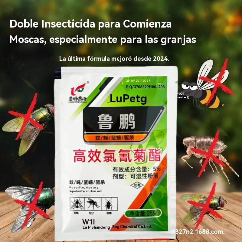🦟🪰【5/10/15/20 sacos】O inseticida em pó à base de cipermetrina mais eficaz e de alta eficiência, pode ser usado em quintas/residências/áreas externas