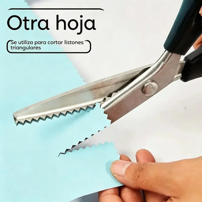 🔥2 Unidades ✂️ Tesouras de Picar Profissionais – Tesouras de Tecido Afiadas e Dentadas