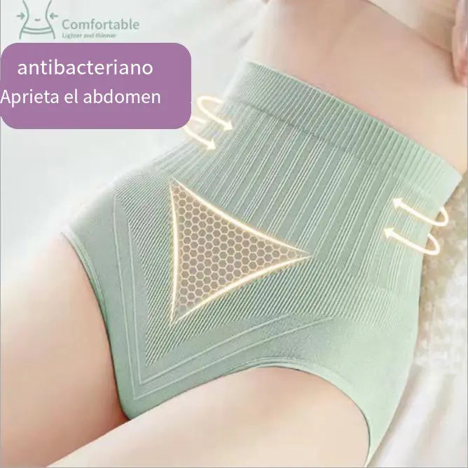 [7/14 peças] Roupa interior impermeável e antibacteriana de cintura alta
