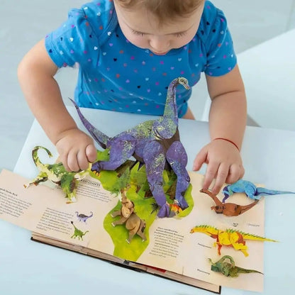📕 Enciclopédia 3D dos Dinossauros Pré-históricos - Livro Pop-Up