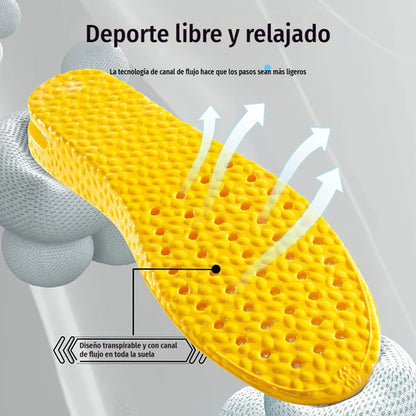 💥【Compre um, leve outro grátis】2 pares por 24 euros 👟Palmilhas confortáveis com amortecimento de ar e efeito de aumento de altura 📈