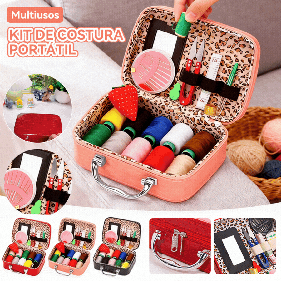 🔥🎁🧵Conjunto portátil multifuncional de agulha e linha