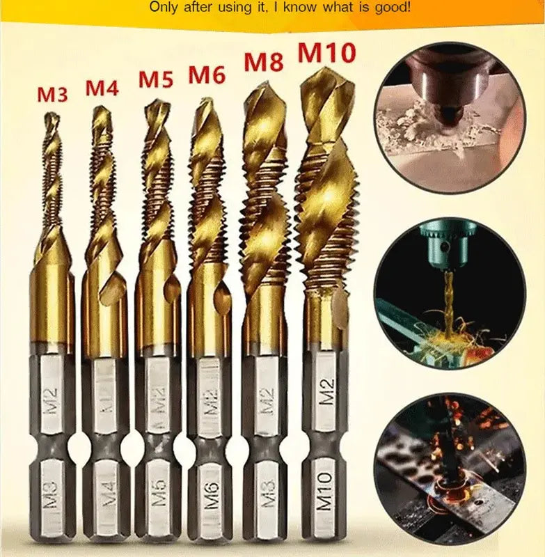 🔥【Compre 6 e leve 6 grátis (12 peças)】🧰🔩 Conjunto de brocas multiusos