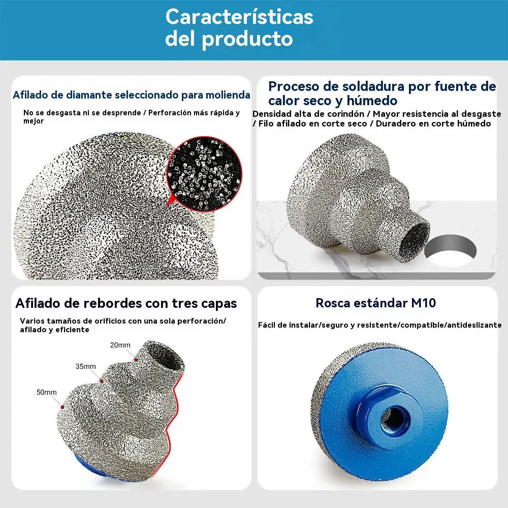 🔥⚒️Alargador de furos estilo pagode, ✅Furação/alargamento/chanframento✅Design escalonado, broca multifuncional