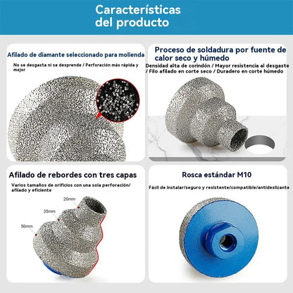 🔥⚒️Alargador de furos estilo pagode, ✅Furação/alargamento/chanframento✅Design escalonado, broca multifuncional