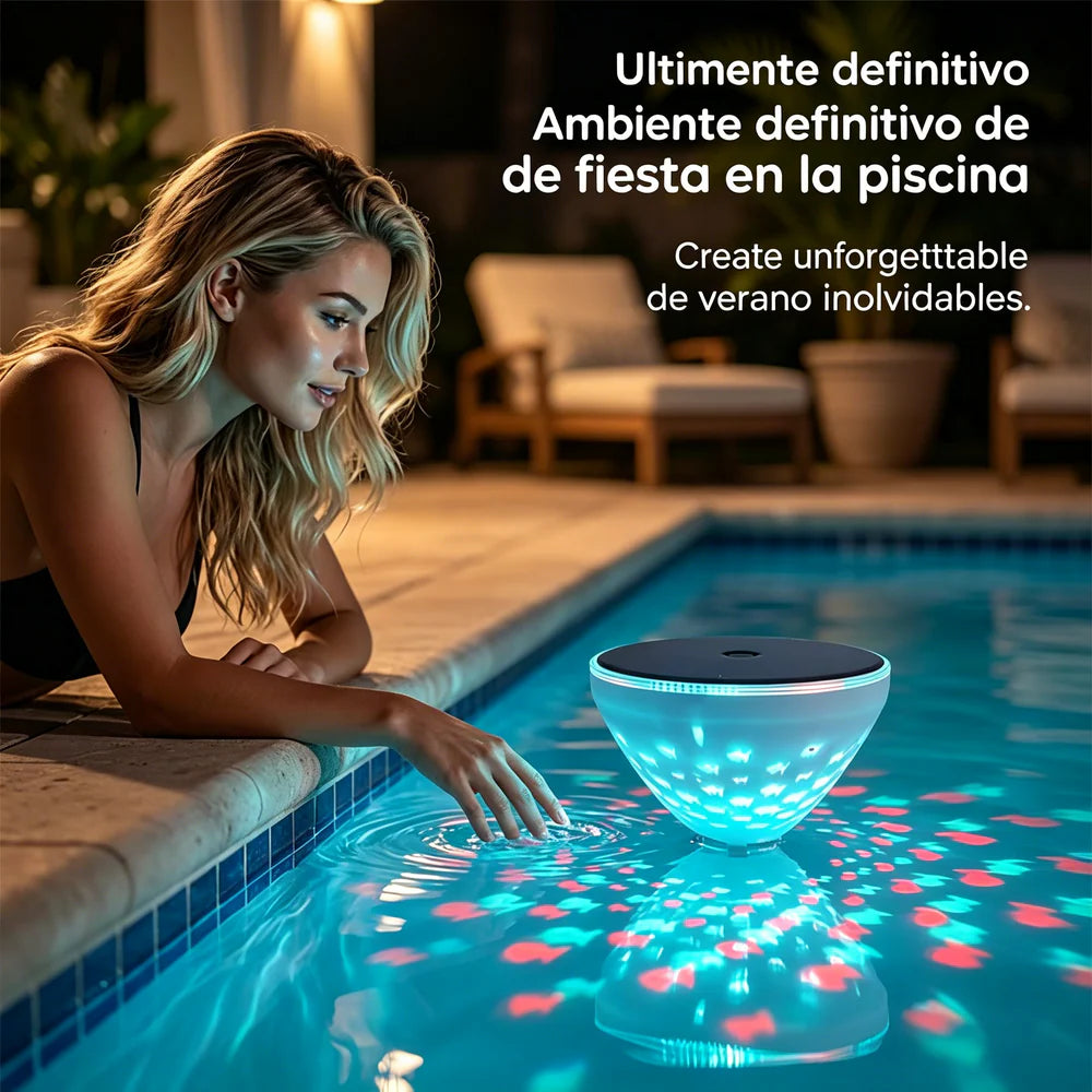 ☀️🐠 Candeeiro solar flutuante para piscina com projeção de peixes💡💦