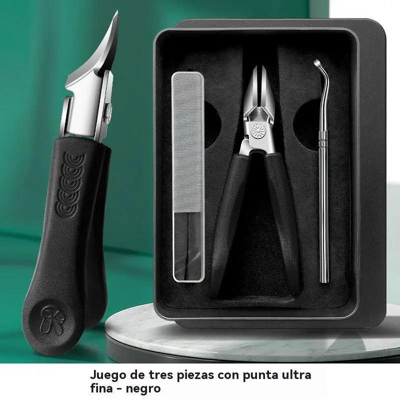 🔥🔥 Corta-unhas anti-salpicos com lâmina angulada de 25° (conjunto de 3 peças)