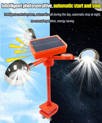 【NOVO】Repelente de pássaros recentemente atualizado com voz ajustável e vento solar.
