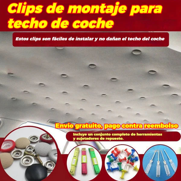 🔥【30 peças】Fivelas para remoção da lona do tejadilho do automóvel (inclui kit de ferramentas de instalação)