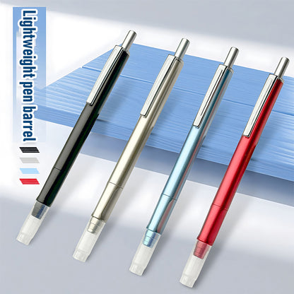 🖋️Caneta esferográfica Click, EF 0.38, novo modelo para estudo e escritório, conjunto com 2 canetas + 50 cartuchos.