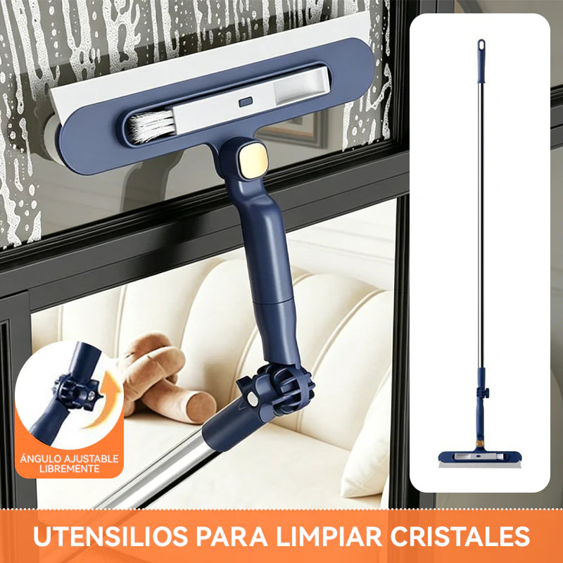 🧼✨ Limpador de janelas 2 em 1 com cabo extensível para limpeza de janelas em edifícios altos.