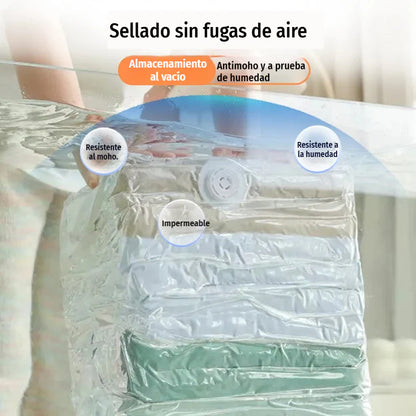 ✨🗃️ 5 artigos por 27.4 euros 💨 Saco de armazenamento a vácuo grande e compressível: não necessita de bomba, à prova de fugas e ideal para poupar espaço nas malas e em casa ✈️