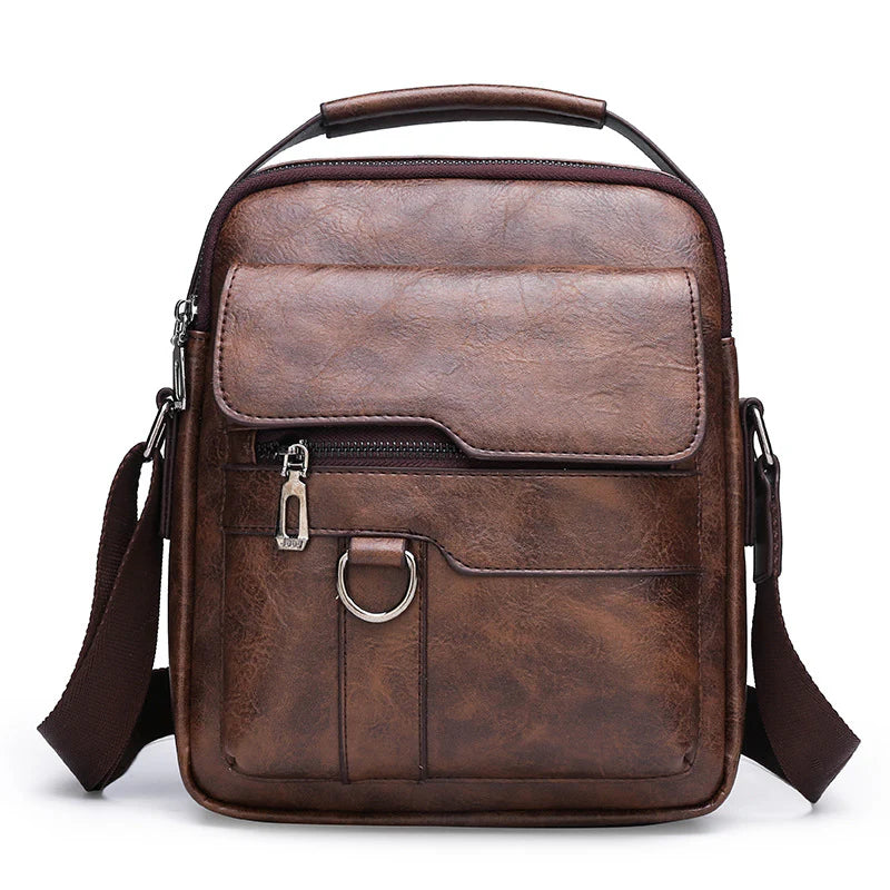 👜✨ Bolsa casual para homem em pele de bovino – Elegante, durável e espaçosa