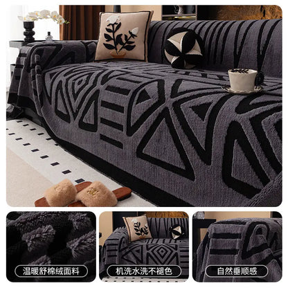 🛋️Oferta especial de Navidad para madrugadores:🎉 funda de sofá suave y antideslizante de felpa🍂【180*130cm】【180*150cm】