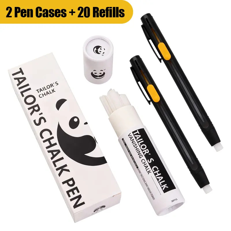 [20/40 peças] ✍️✂️Caneta da marca Panda, estojo de alfaiate, material de corte, posicionamento, marcação, giz, desaparece a altas temperaturas.