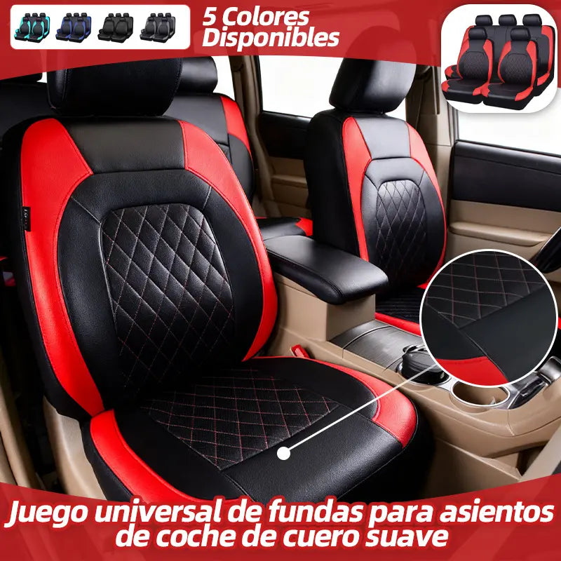 🚗🚗Conjunto universal de capas em pele macia para bancos de automóvel