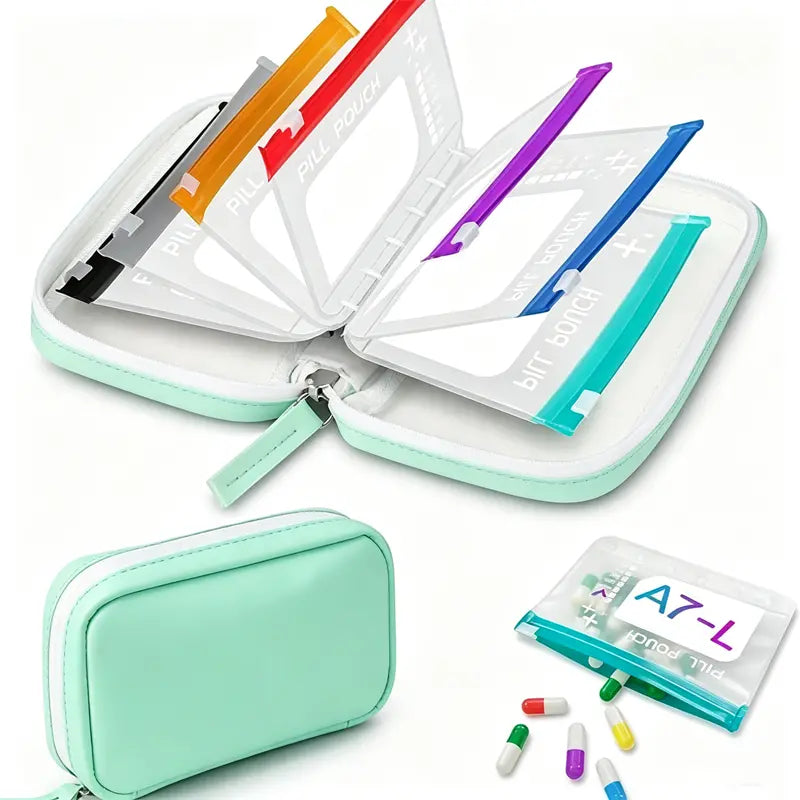 (Página 14)💊 Bolsa impermeável para medicamentos – Organizador portátil para medicamentos e acessórios, ideal para viagens, uso doméstico e diário.